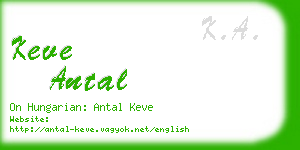 keve antal business card